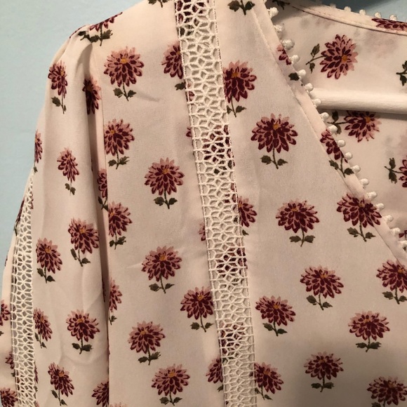 LOFT Floral Long Sleeve Blouse - Picture 2 of 8